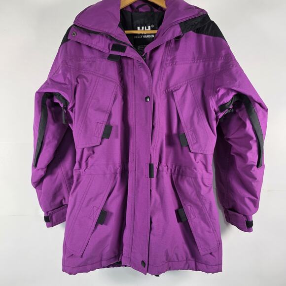 Helly Hansen Tech Jacket Womens Small Hide away Hood 3M Thinsulate Waterproof - Picture 1 of 16